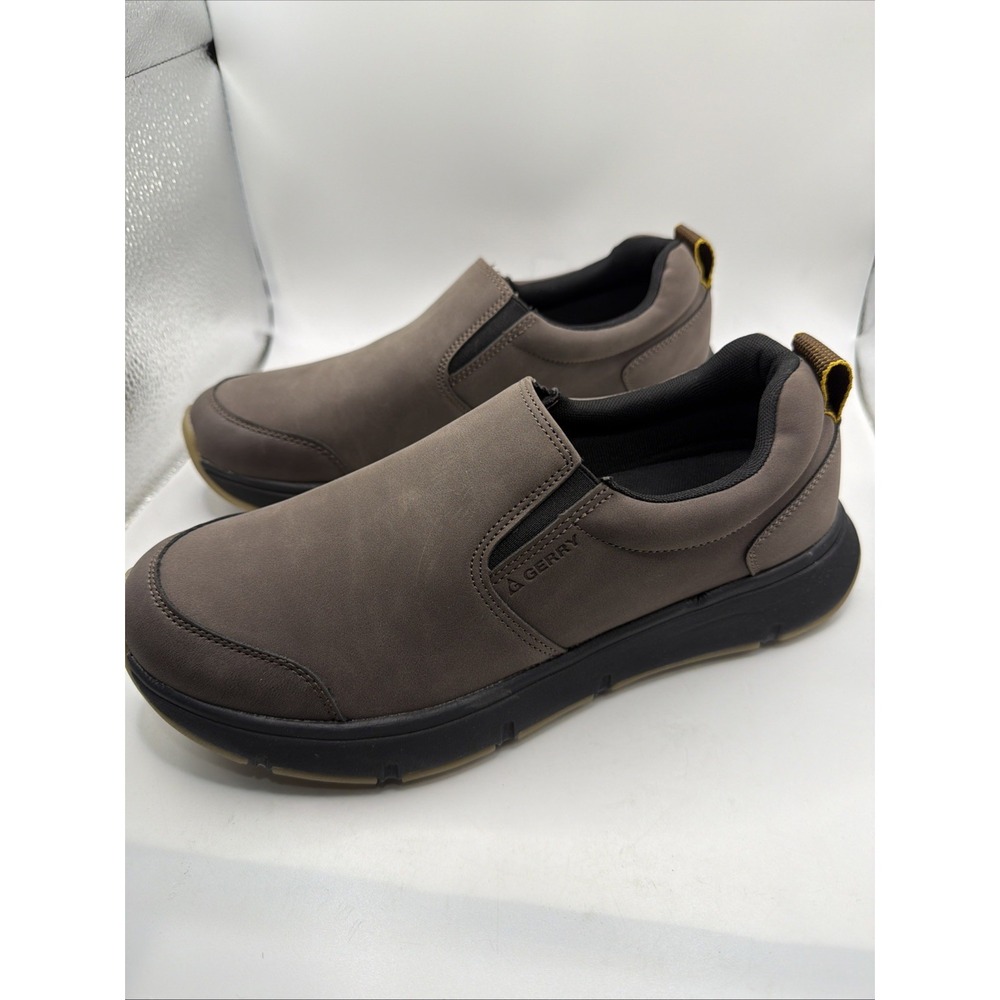 Gerry Weber Taupe Slip-On Loafers with Black Sole and Yellow Pull Tab
